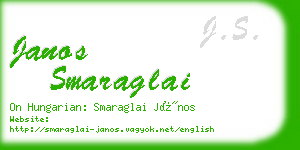 janos smaraglai business card